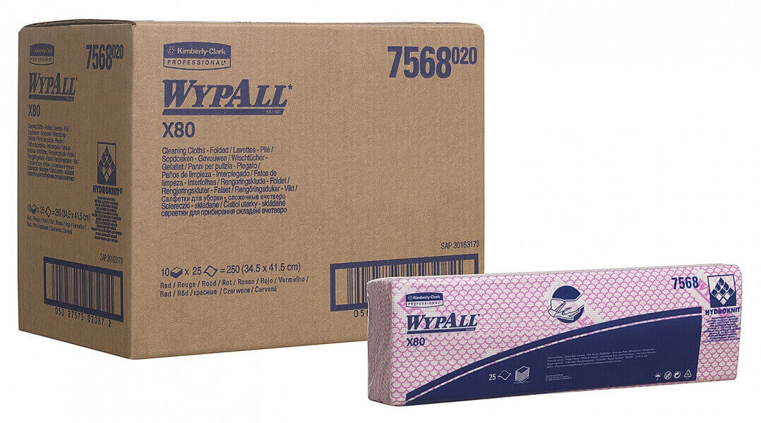 Протирочный материал WypAll X80 7568 (10x25 листов)