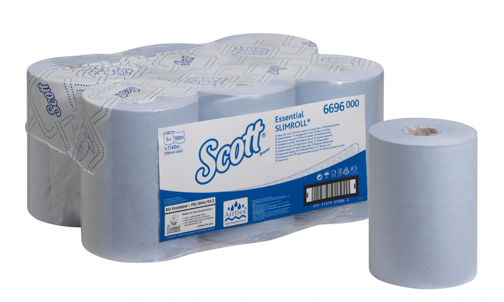 Бумажные полотенца в рулонах Scott Essential - Slimroll, (6 x 760 лист)