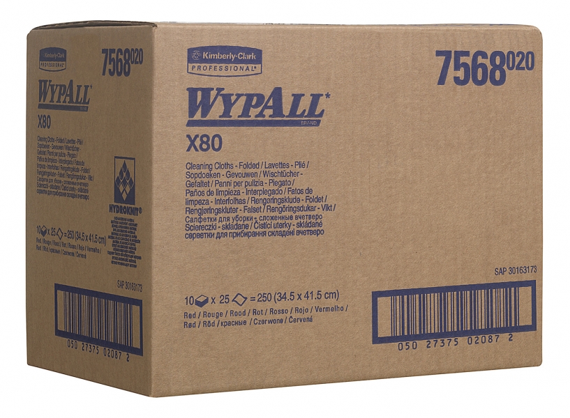 Протирочный материал WypAll X80 7568 (10x25 листов)