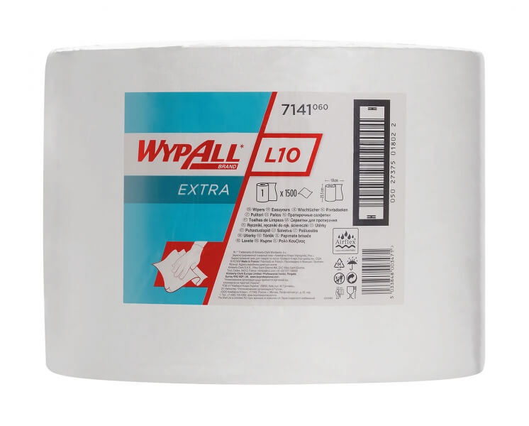 Салфетки WYPALL  L10 EXTRA  в рулоне, белый, 1500 лист, 1 слойн, дисп. 6146, 6154, 6155