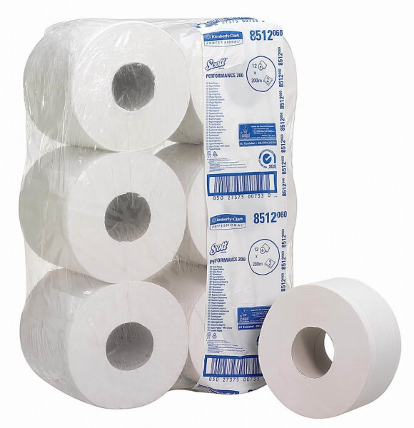 Туалетная бумага в рулонах SCOTT, 200 м , 12 рул*526 лист, дисп. 6947, 6958, 8974