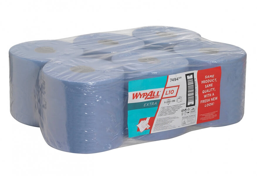 Салфетки WypAll L10, синие, 6x630