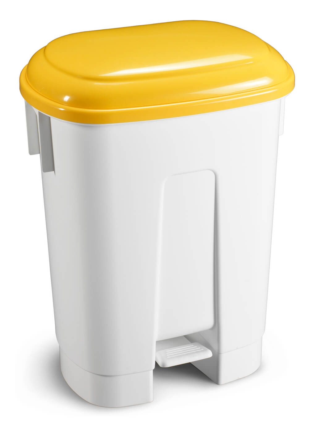 Ведро мусорное Derby с педалью и держателем для мешка с желтой крышкой, полипропилен, 60 л (00005693) 