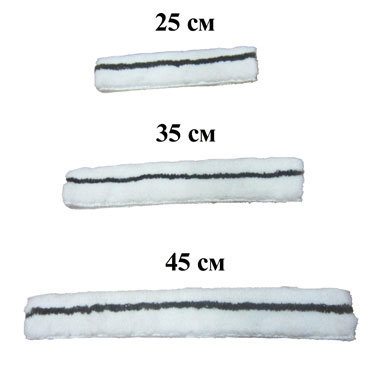 Шубка из микрофибры с абразивом для мытья окон Bol Equipment, 25 см (21.725) 