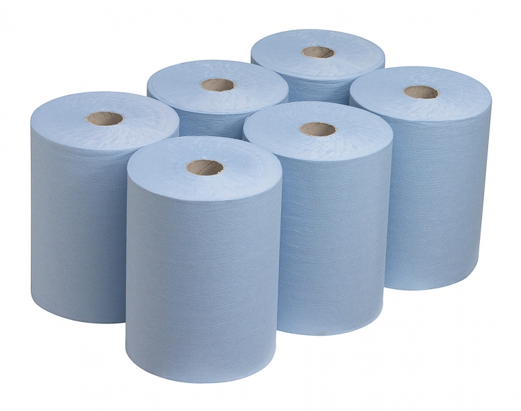 Бумажные полотенца в рулонах Scott Slimroll, голубые