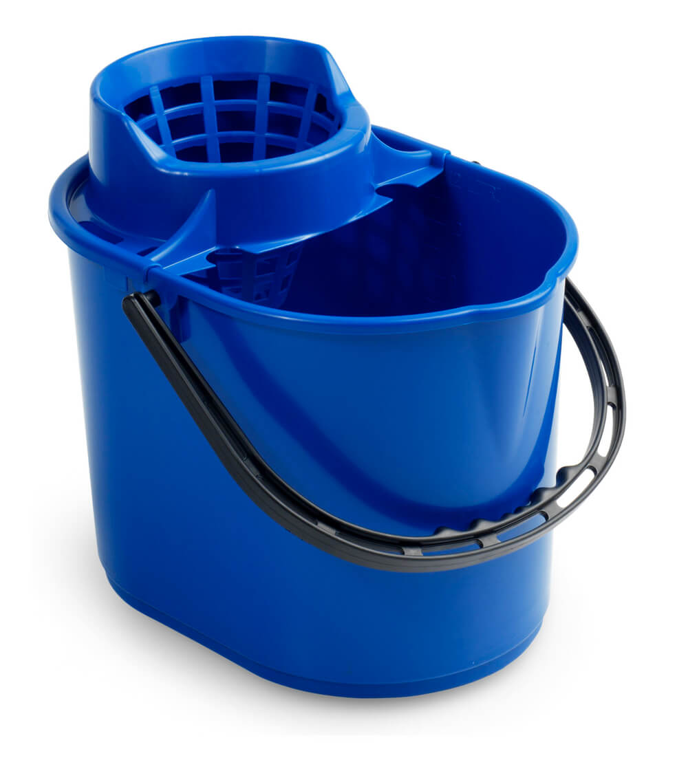 Ведро пластиковое с отжимом  12 литров синее (00005271) 