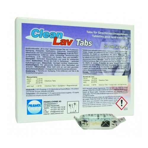 Многофункциональные таблетки для посудомоечных машин Pramol CLEANLAV TABS (5019.301) 