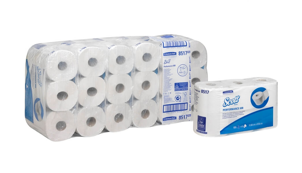 Туалетная бумага в рулонах SCOTT PERFORMANCE/600 (6 пакетx6 рулx600 лист)