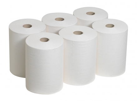 Бумажные полотенца в рулонах Scott Slimroll, белые