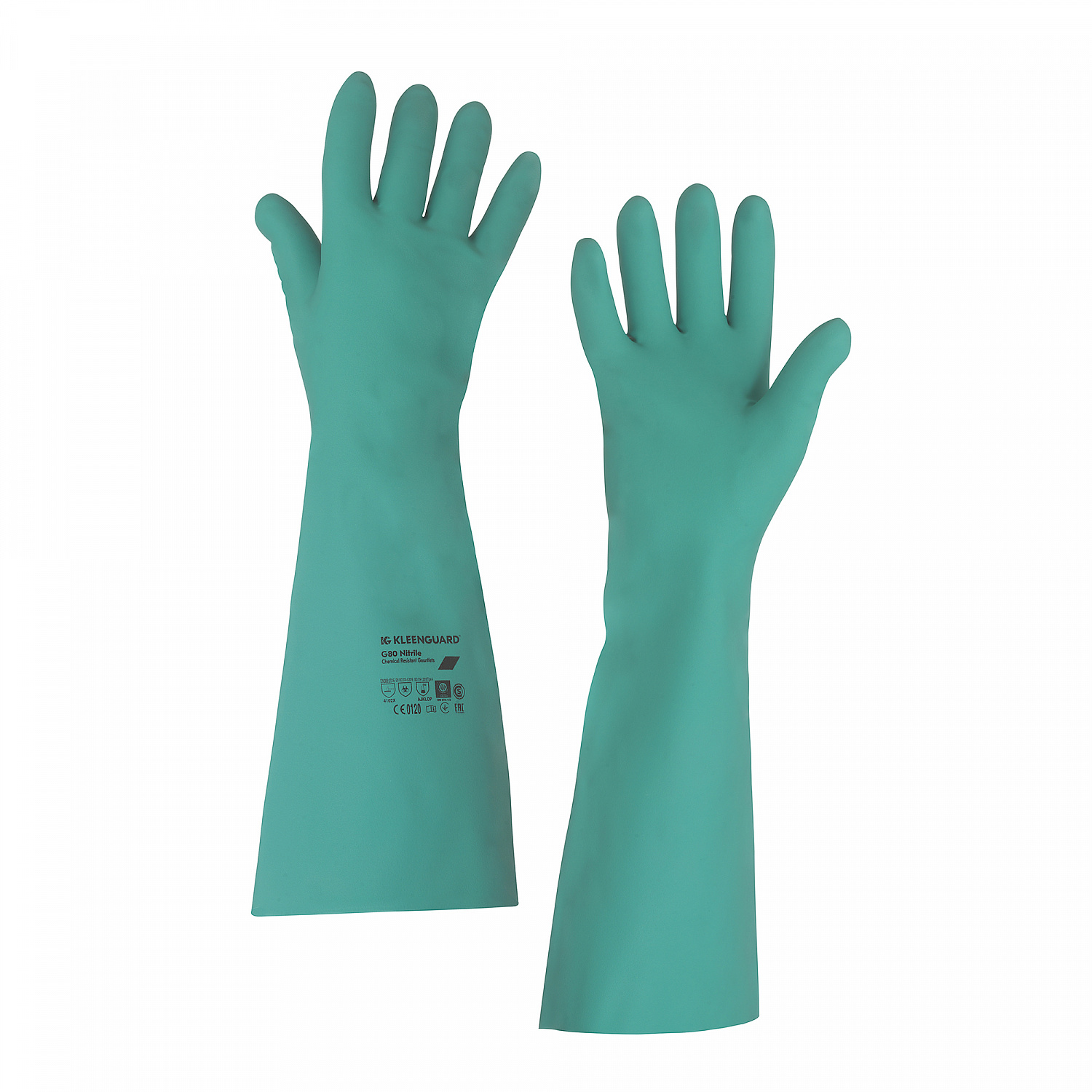 Перчатки-нарукавники Jackson Safety хим. стойкие G80 нитрил, разм. 9  (1 упак - 12 пар)